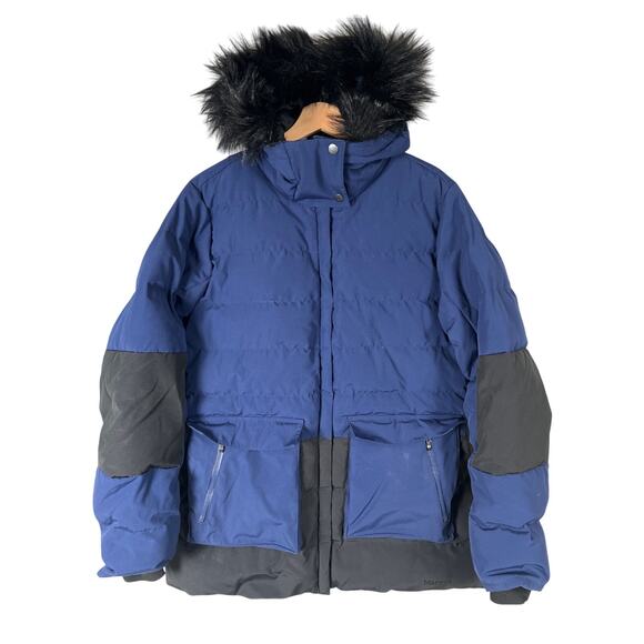 Marmot Size XL Puffer Jacket Women’s Polyester Lexi Down Navy/Blue - Picture 1 of 6